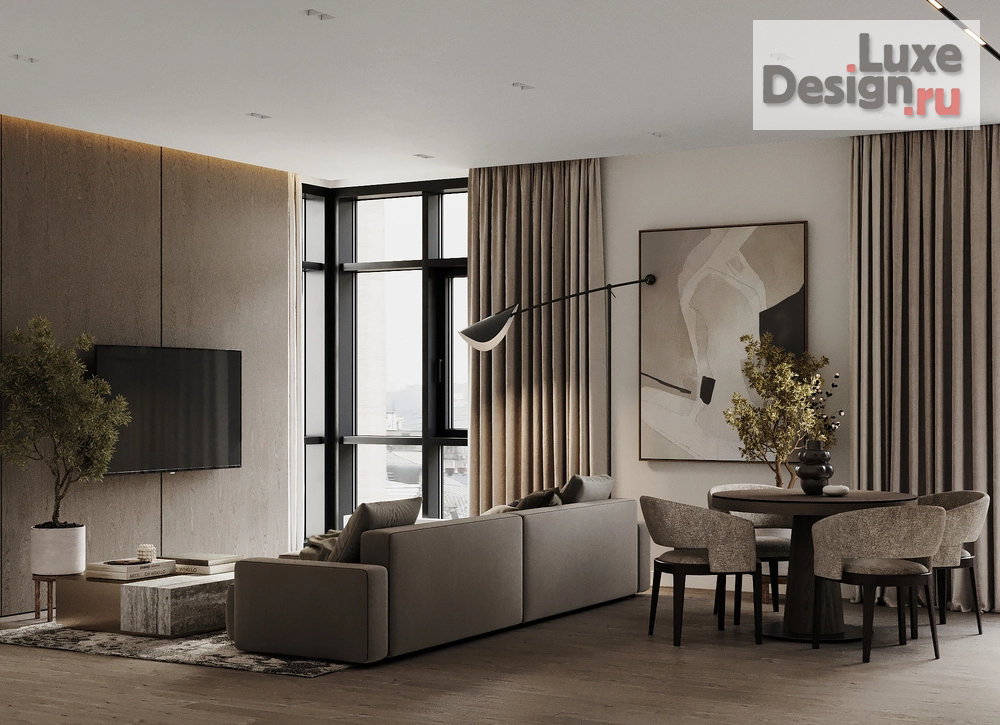 Дизайн интерьера четырехкомнатной квартиры "ПАРК СТОЛИЦ" (фото 4)