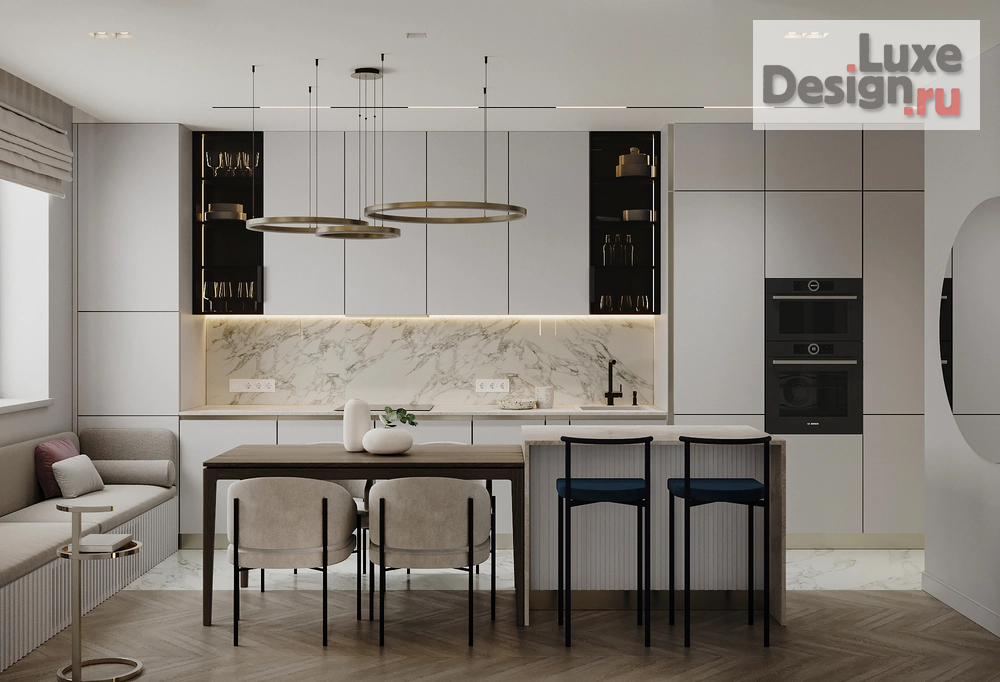 Дизайн интерьера трехкомнатной квартиры "ЖК АТМОСФЕРА " (фото 4)