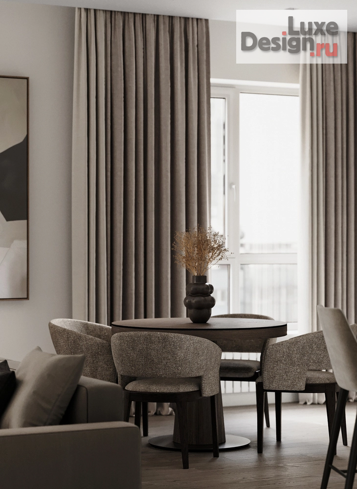 Дизайн интерьера четырехкомнатной квартиры "ПАРК СТОЛИЦ" (фото 2)