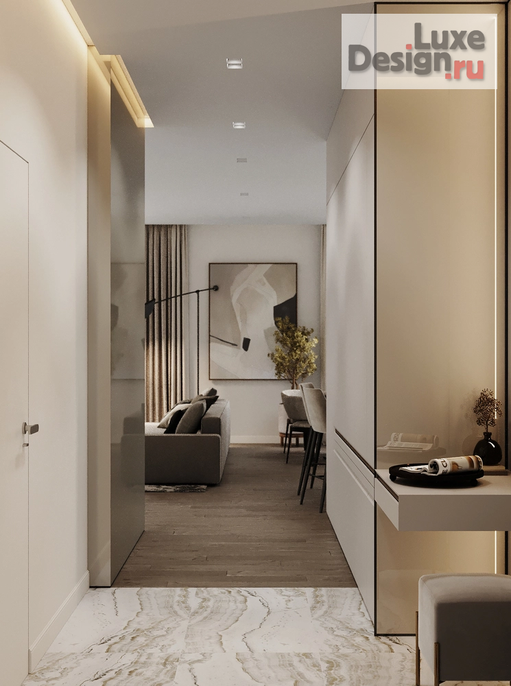Дизайн интерьера четырехкомнатной квартиры "ПАРК СТОЛИЦ" (фото 13)