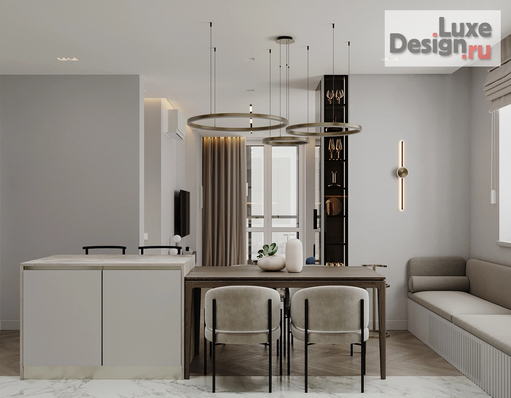 Дизайн интерьера трехкомнатной квартиры "ЖК АТМОСФЕРА " (фото 13)