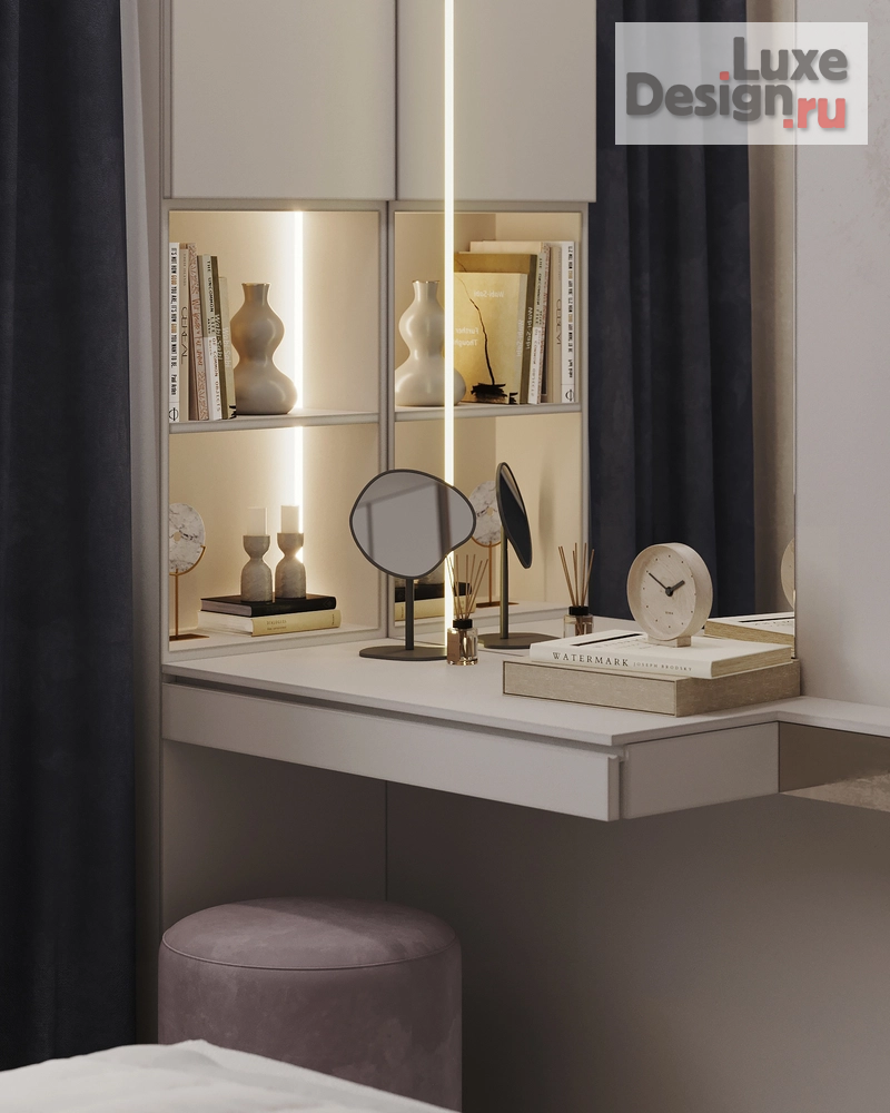 Дизайн интерьера трехкомнатной квартиры "ЖК АТМОСФЕРА " (фото 36)