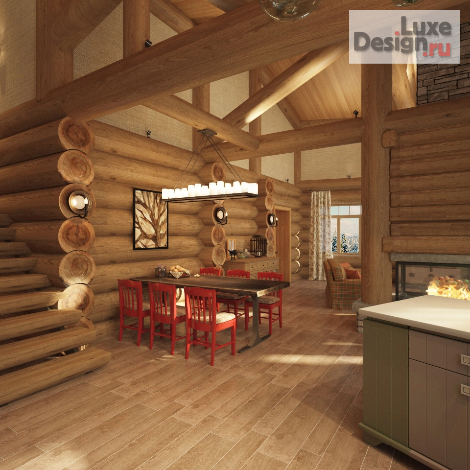 Дизайн интерьера коттеджа "ЕДИНЕНИЕ С ПРИРОДОЙ" (фото 10)