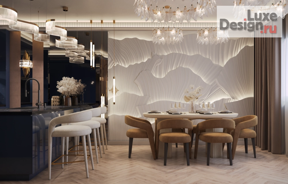 Дизайн интерьера четырехкомнатной квартиры "ЖК Discoveri Residence" (фото 2)