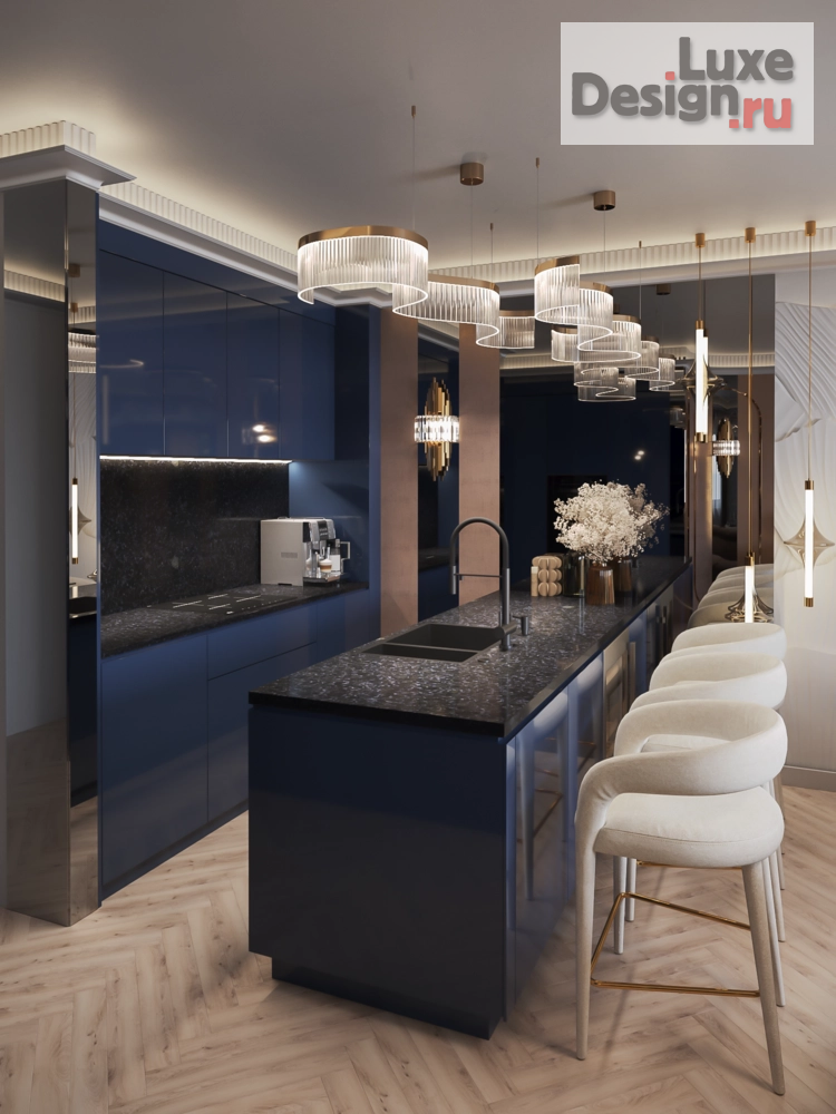 Дизайн интерьера четырехкомнатной квартиры "ЖК Discoveri Residence" (фото 3)