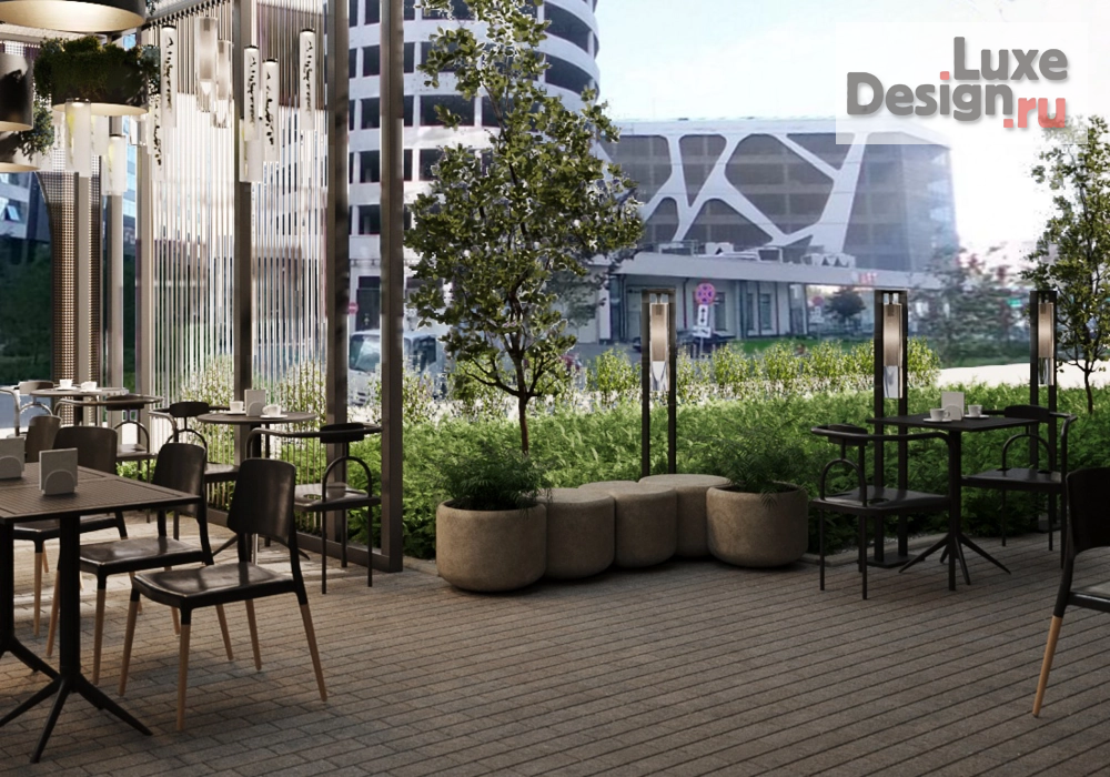 Общественная архитектура "Проект летнего пространства для ресторана" (фото 4)