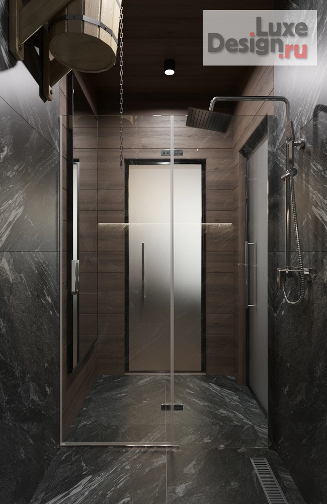 Дизайн интерьера бани "Фрагмент частного банного комплекса" (фото 9)