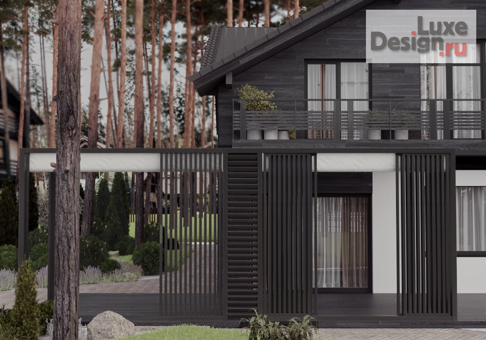 Частная архитектура "Проект фасада и летней террасы дома в коттеджном посёлке Образцово" (фото 9)