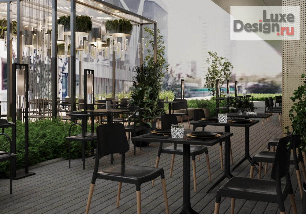 Общественная архитектура "Проект летнего пространства для ресторана" (фото 7)