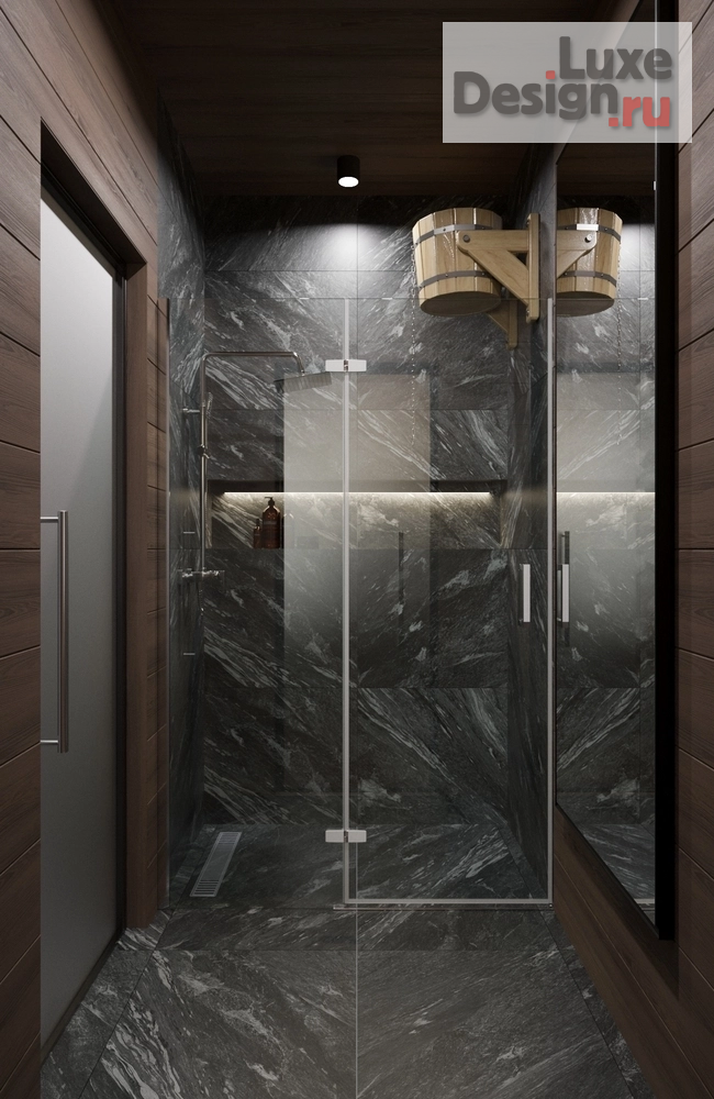 Дизайн интерьера бани "Фрагмент частного банного комплекса" (фото 8)