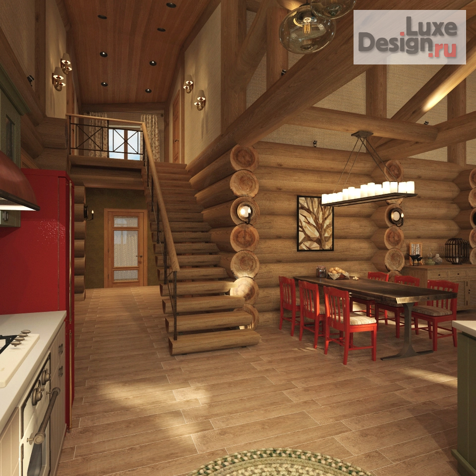 Дизайн интерьера коттеджа "ЕДИНЕНИЕ С ПРИРОДОЙ" (фото 12)