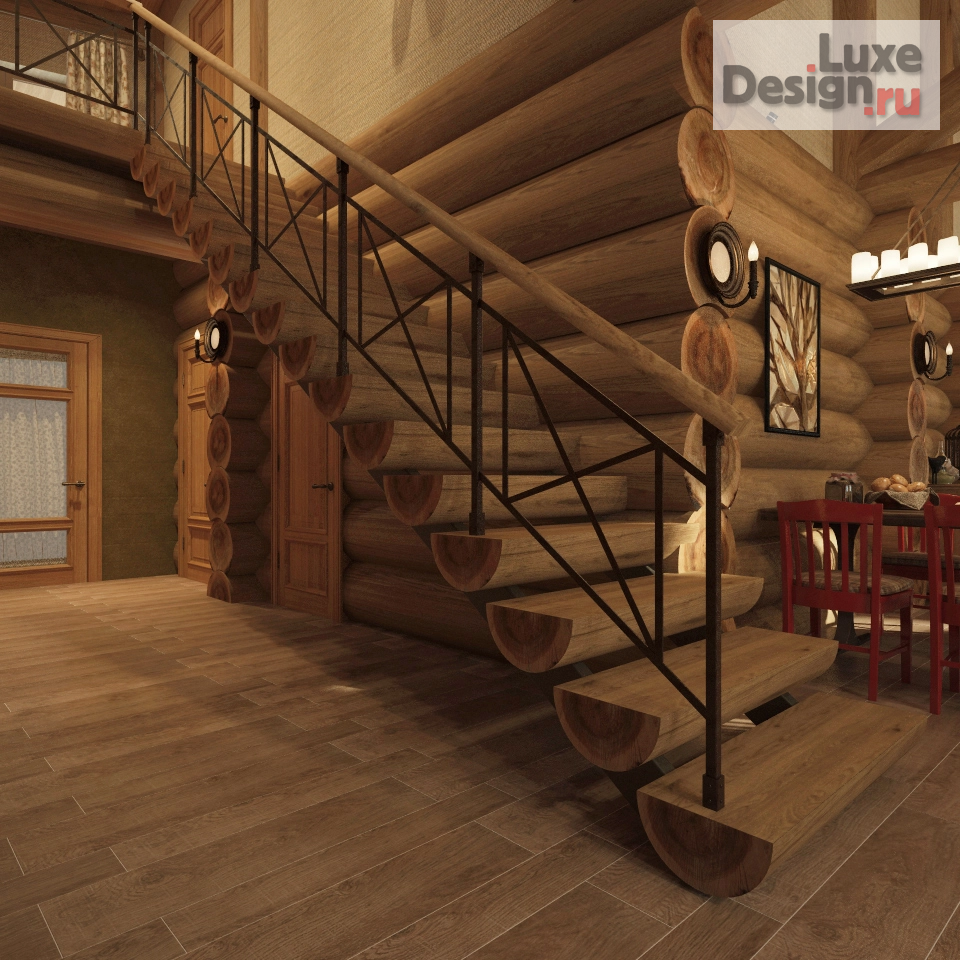 Дизайн интерьера коттеджа "ЕДИНЕНИЕ С ПРИРОДОЙ" (фото 13)