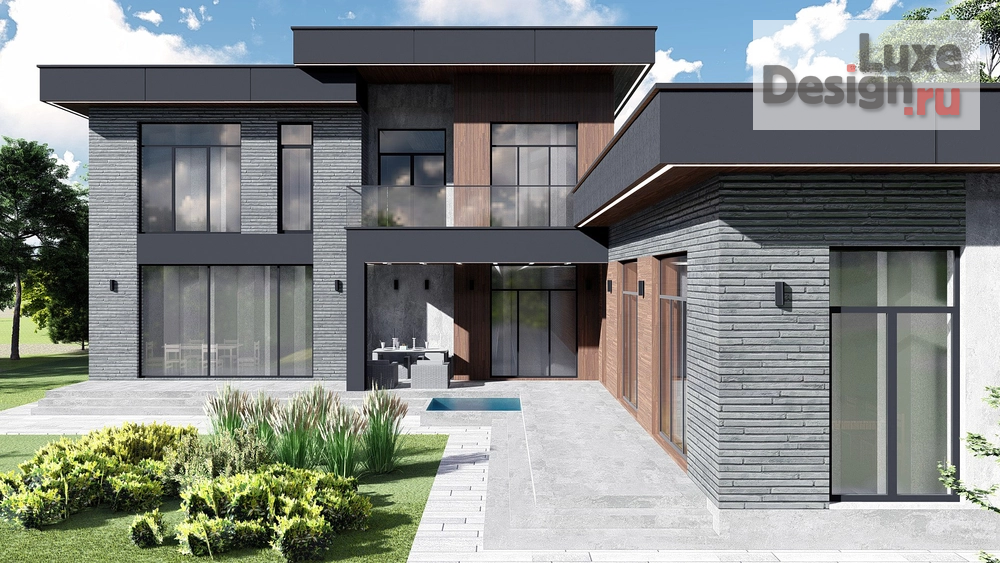 Частная архитектура "Эскизный проект фасадов коттеджа " (фото 2)