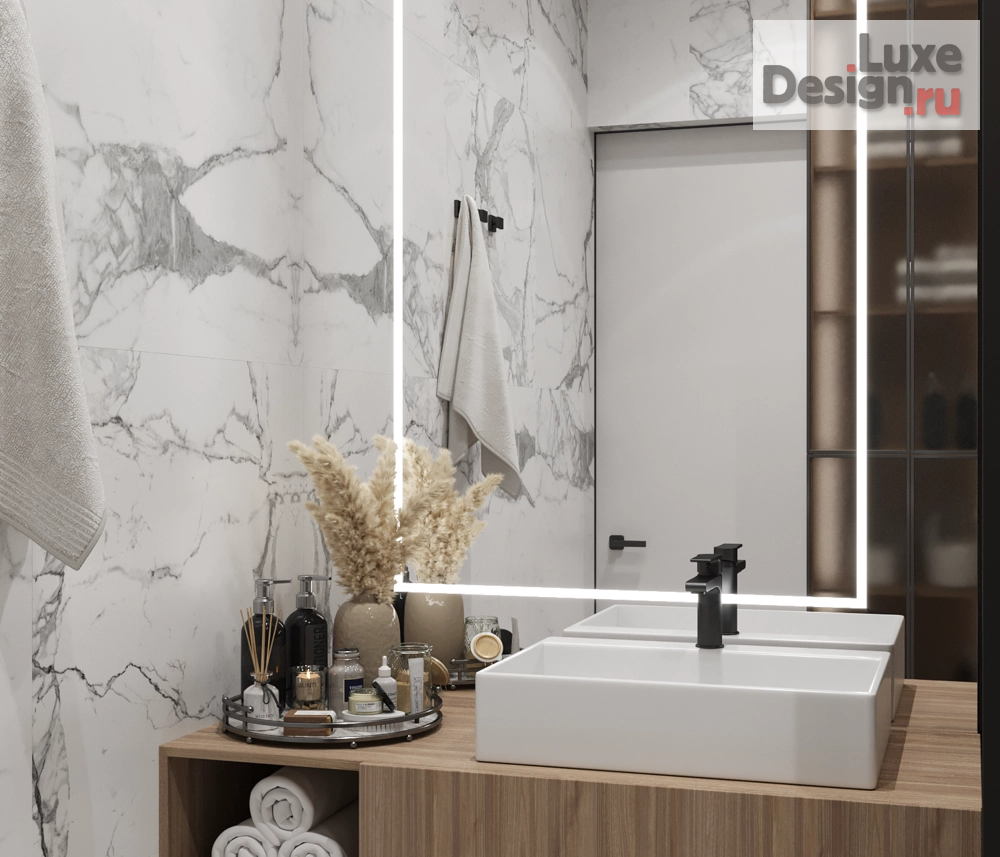 Дизайн интерьера трехкомнатной квартиры "Дизайн квартиры ЖК Парк Столиц" (фото 32)