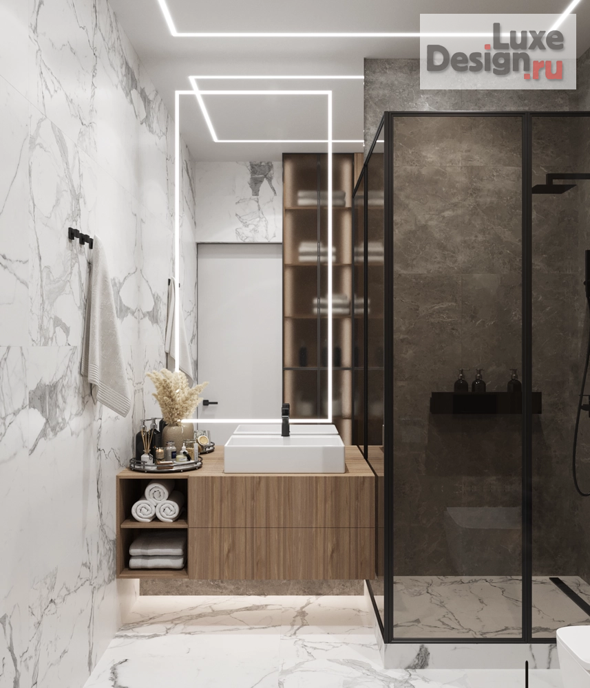 Дизайн интерьера трехкомнатной квартиры "Дизайн квартиры ЖК Парк Столиц" (фото 35)