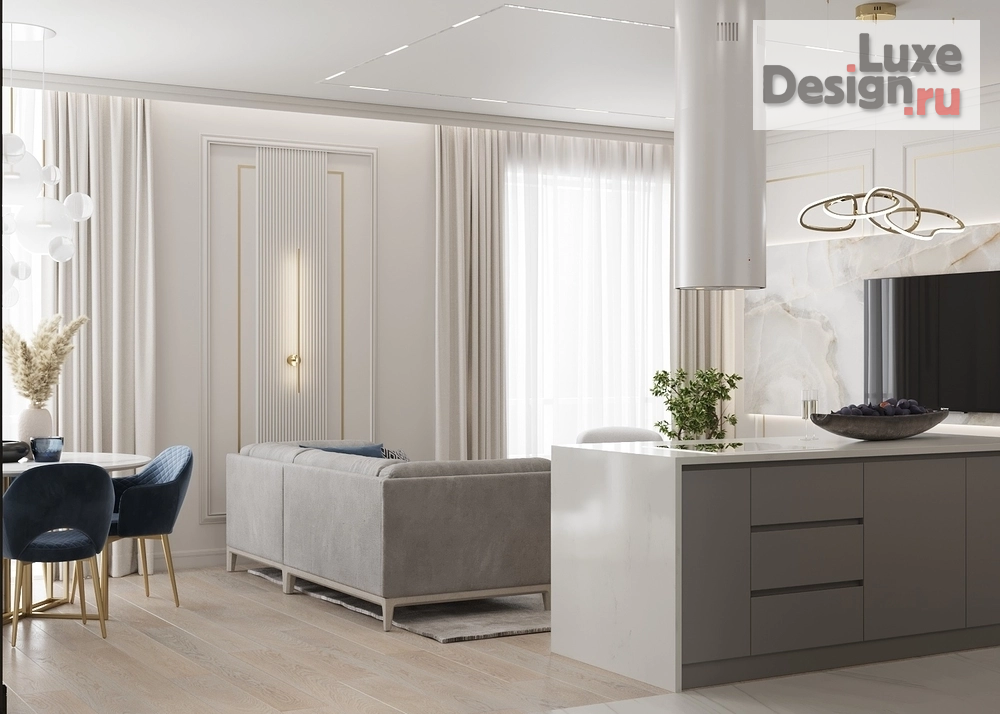 Дизайн интерьера трехкомнатной квартиры "Дизайн квартиры ЖК Парк Столиц" (фото 1)