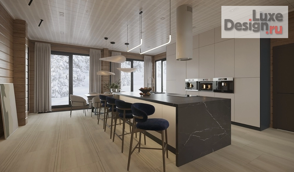 Дизайн интерьера загородного дома "Дизайн дома из бруса" (фото 12)