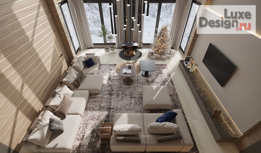 Дизайн интерьера загородного дома "Дизайн дома из бруса" (фото 6)