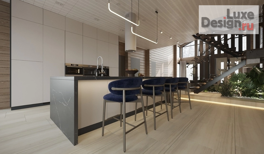 Дизайн интерьера загородного дома "Дизайн дома из бруса" (фото 7)