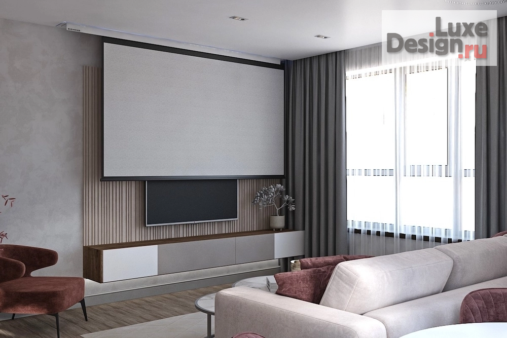 Дизайн интерьера кухни "Дизайн-проект кухни-гостиной в ЖК Белый Парус." (фото 1)