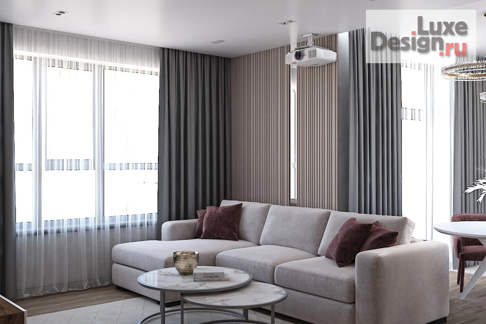 Дизайн интерьера кухни "Дизайн-проект кухни-гостиной в ЖК Белый Парус." (фото 2)