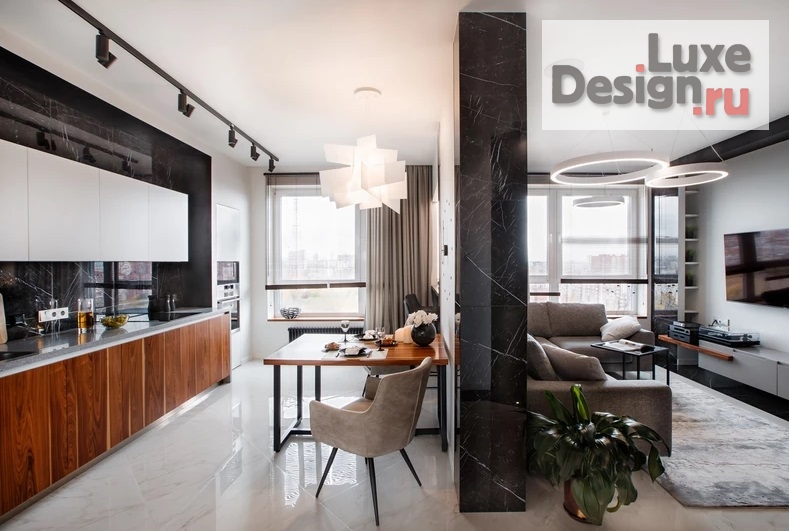 Дизайн интерьера двухкомнатной квартиры "Поворот на минимализм" (фото 3)