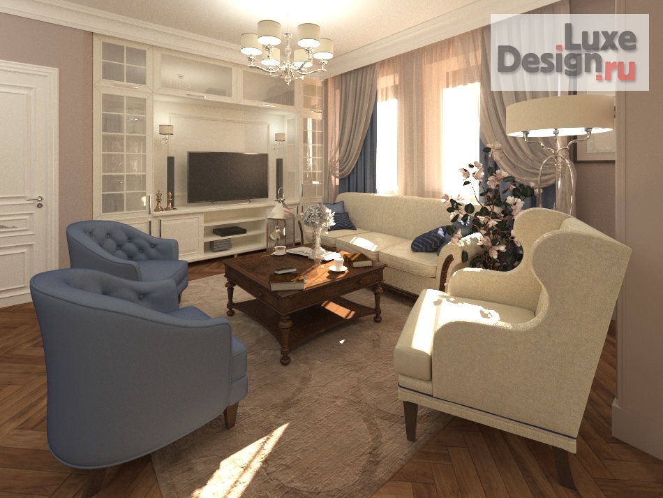 Дизайн интерьера трехкомнатной квартиры "Elizaveta Zhiliaeva" (фото 2) от дизайнера Elizaveta Zhiliaeva Дизайн интерьера трехкомнатной квартиры "Elizaveta Zhiliaeva" (фото 2)