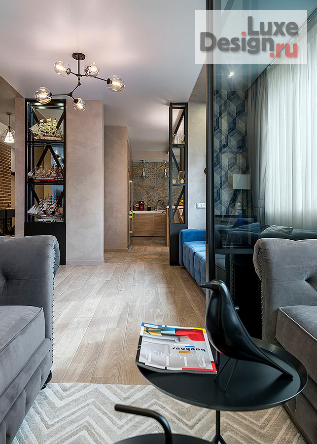 Дизайн интерьера квартиры "Фьюжн с элементами лофт в ЖК "Солнечный остров"" (фото 7)