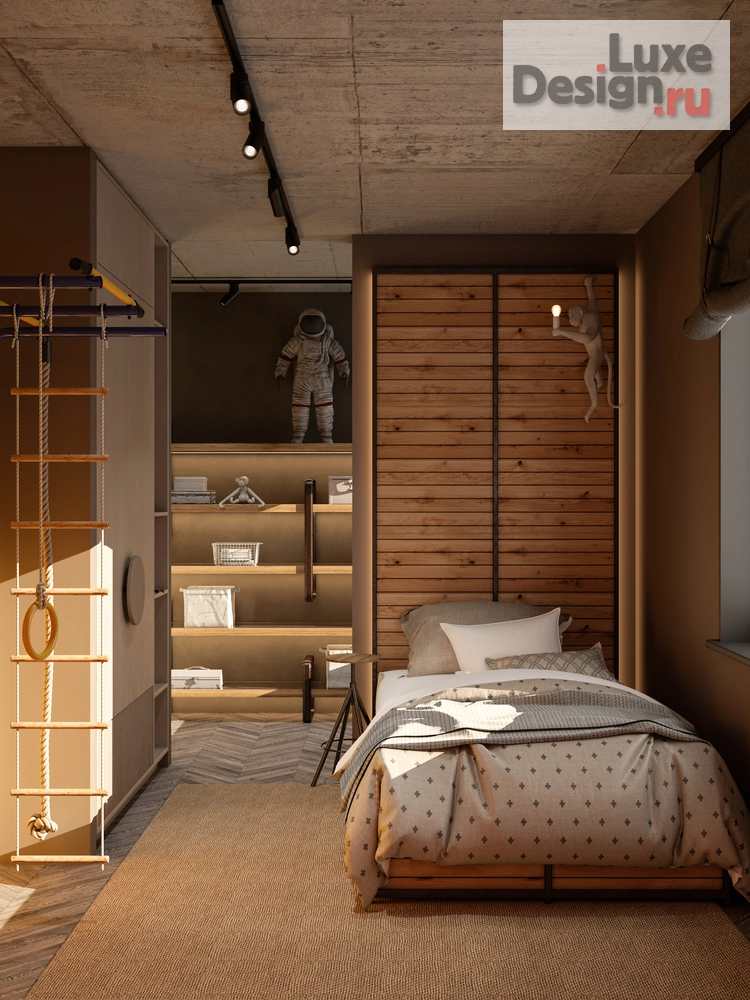 Дизайн интерьера пентхауса "ДВУХУРОВНЕВАЯ КВАРТИРА С ТЕРРАСОЙ "ЮЖНЫЕ КВАРТАЛЫ"" (фото 6)