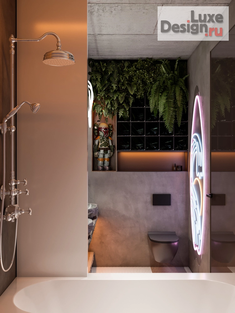 Дизайн интерьера пентхауса "ДВУХУРОВНЕВАЯ КВАРТИРА С ТЕРРАСОЙ "ЮЖНЫЕ КВАРТАЛЫ"" (фото 16)