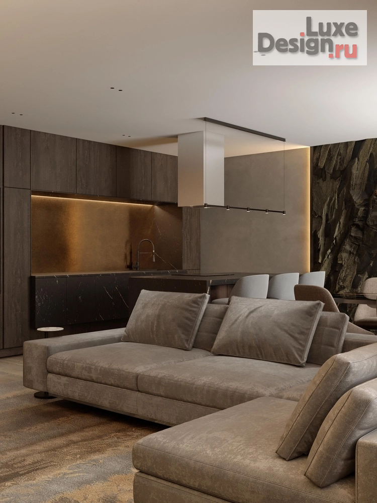 Дизайн интерьера трехкомнатной квартиры "интерьер трехкомнатной квартиры в квартале «На Некрасова»" (фото 1)