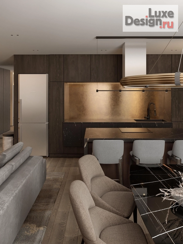 Дизайн интерьера трехкомнатной квартиры "интерьер трехкомнатной квартиры в квартале «На Некрасова»" (фото 12)