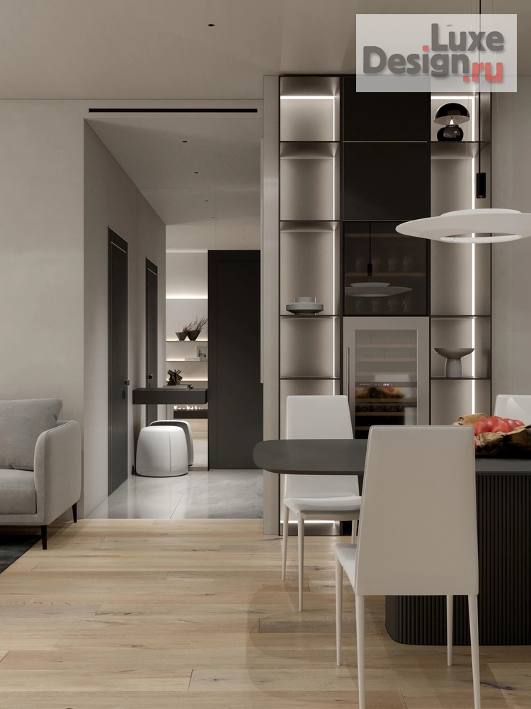 Дизайн интерьера двухкомнатной квартиры "Современный интерьер клубный дом «На Хохрякова»" (фото 4)