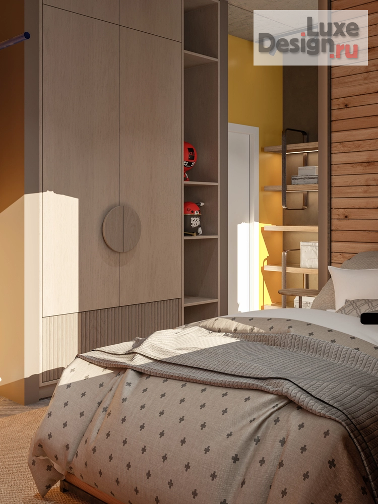 Дизайн интерьера пентхауса "ДВУХУРОВНЕВАЯ КВАРТИРА С ТЕРРАСОЙ "ЮЖНЫЕ КВАРТАЛЫ"" (фото 9)