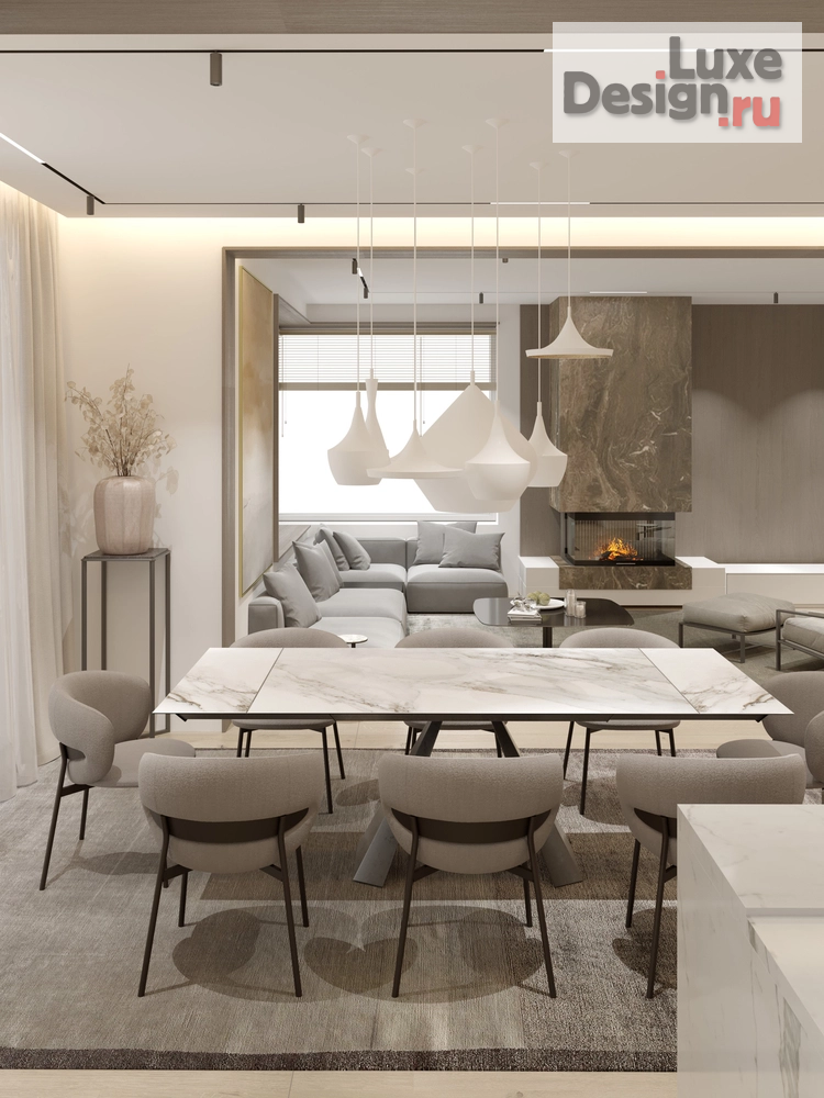 Дизайн интерьера коттеджа "Проект загородного дома КП Золотой Карп" (фото 6)