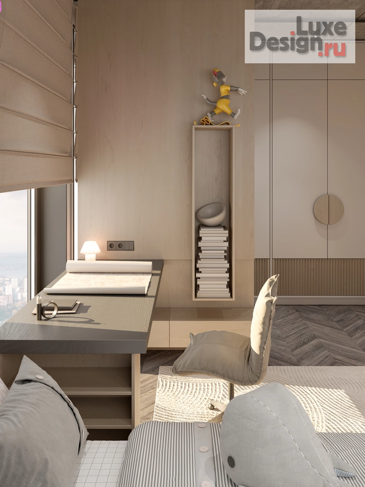 Дизайн интерьера пентхауса "ДВУХУРОВНЕВАЯ КВАРТИРА С ТЕРРАСОЙ "ЮЖНЫЕ КВАРТАЛЫ"" (фото 11)