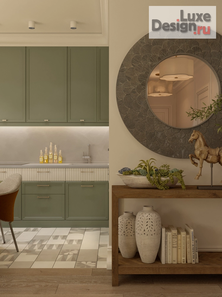 Дизайн интерьера трехкомнатной квартиры "КВАРТИРА 75 КВ.М. ЖК НЕСКУЧНЫЙ САД" (фото 2)