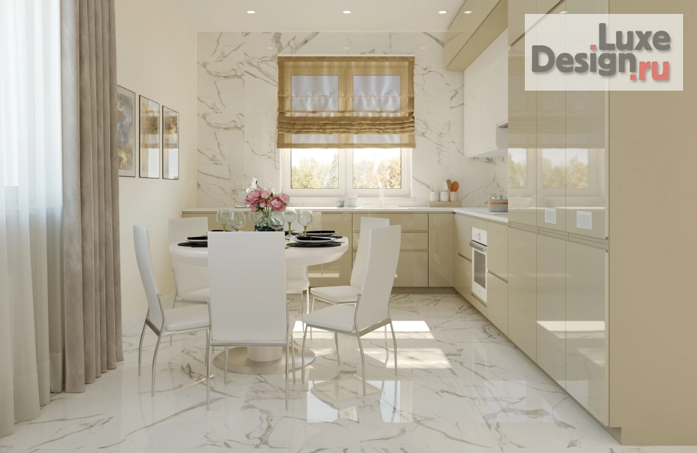 Дизайн интерьера коттеджа "Светлый интерьер загородного дома" (фото 14)