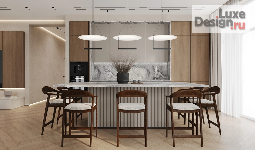 Дизайн интерьера загородного дома "КП ЗАПОВЕДНИК. ЖУРАВЛИ. Дом 212 м2" (фото 4)