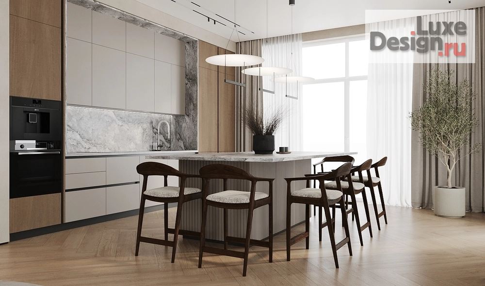 Дизайн интерьера загородного дома "КП ЗАПОВЕДНИК. ЖУРАВЛИ. Дом 212 м2" (фото 1)