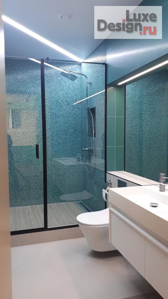 Дизайн интерьера ванной "Архитектурно -Интерьерная студия КомфортА ** Дизайн интерьера санузлов  в  городской квартире " (фото 1)