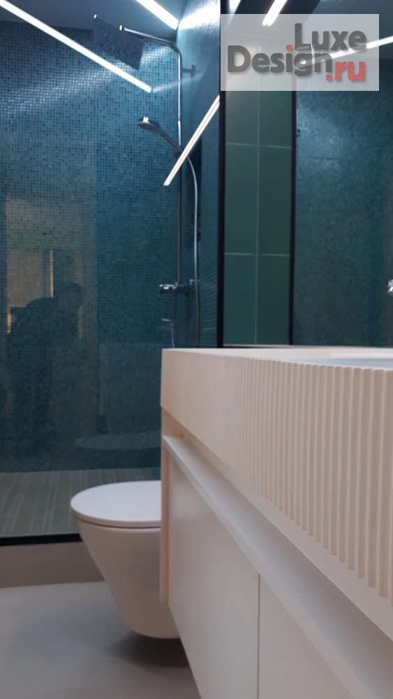 Дизайн интерьера ванной "Архитектурно -Интерьерная студия КомфортА ** Дизайн интерьера санузлов  в  городской квартире " (фото 4)