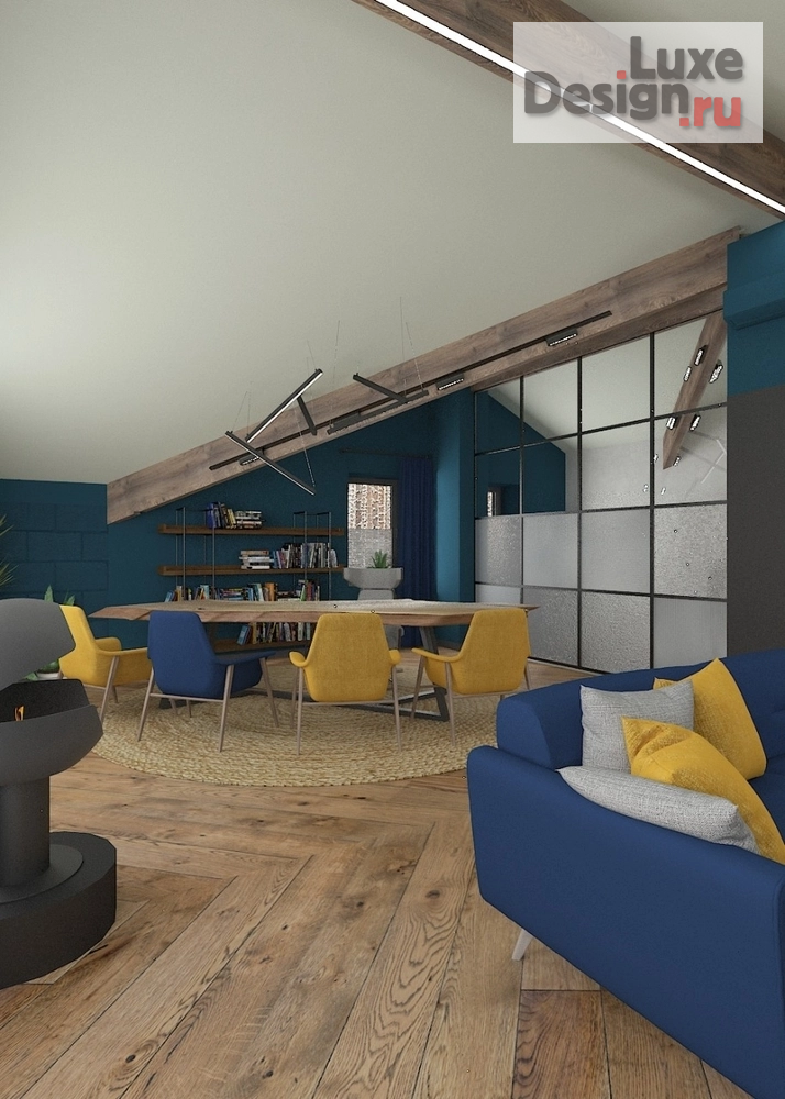 Дизайн интерьера кабинета "Архитектурно -Интерьерная студия КомфортА *** Кабинет в загородном доме" (фото 1)