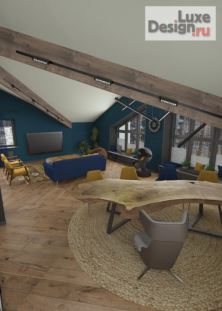 Дизайн интерьера кабинета "Архитектурно -Интерьерная студия КомфортА *** Кабинет в загородном доме" (фото 2)