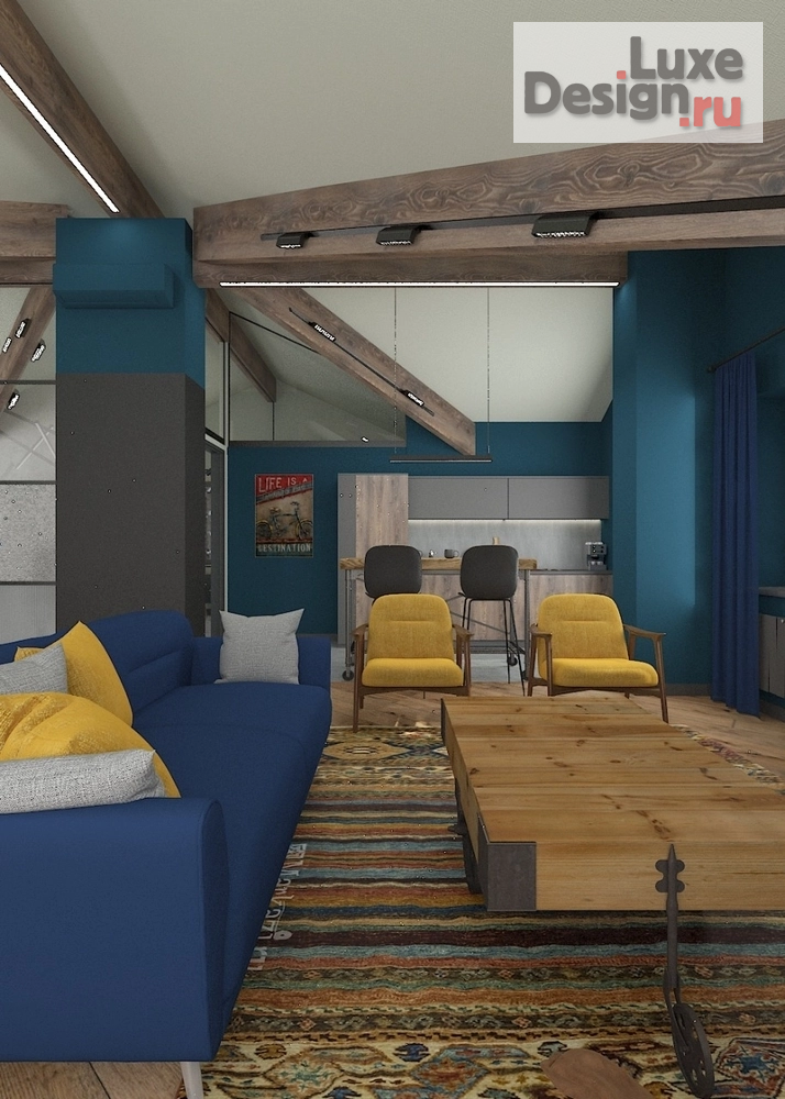 Дизайн интерьера кабинета "Архитектурно -Интерьерная студия КомфортА *** Кабинет в загородном доме" (фото 3)