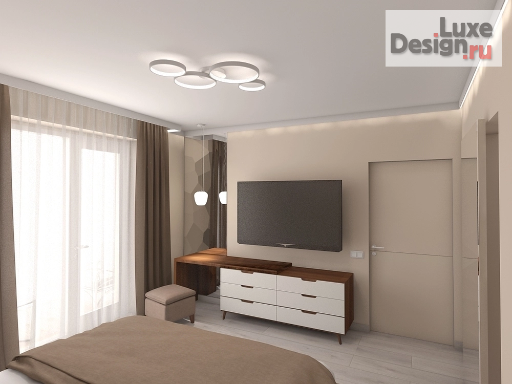 Дизайн интерьера спальни "Архитектурно -Интерьерная студия КомфортА ** Спальня" (фото 2)