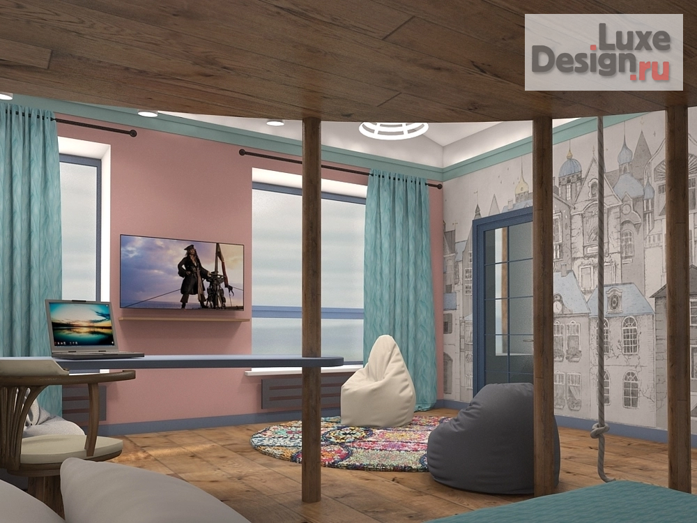 Дизайн интерьера детской "Архитектурно -Интерьерная студия КомфортА ** Детская комната** в загородном доме" (фото 7)