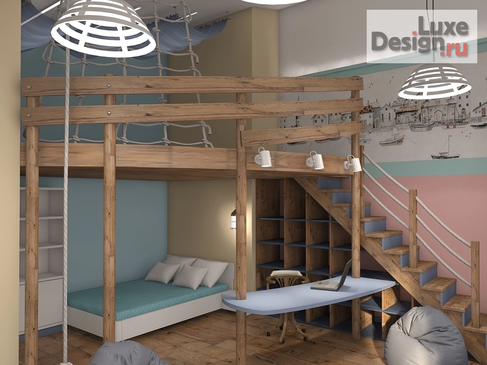 Дизайн интерьера детской "Архитектурно -Интерьерная студия КомфортА ** Детская комната** в загородном доме" (фото 8)