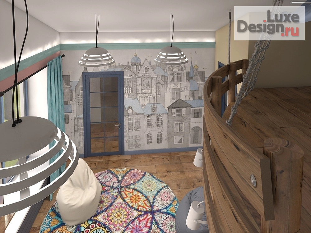 Дизайн интерьера детской "Архитектурно -Интерьерная студия КомфортА ** Детская комната** в загородном доме" (фото 10)