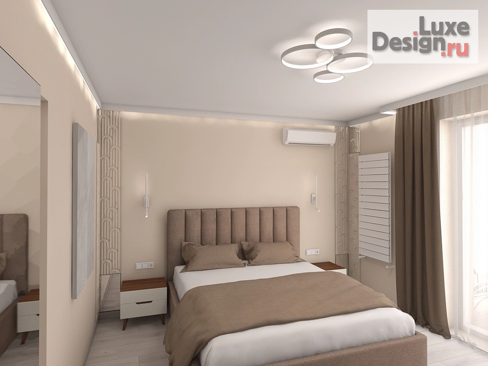 Дизайн интерьера спальни "Архитектурно -Интерьерная студия КомфортА ** Спальня" (фото 5)